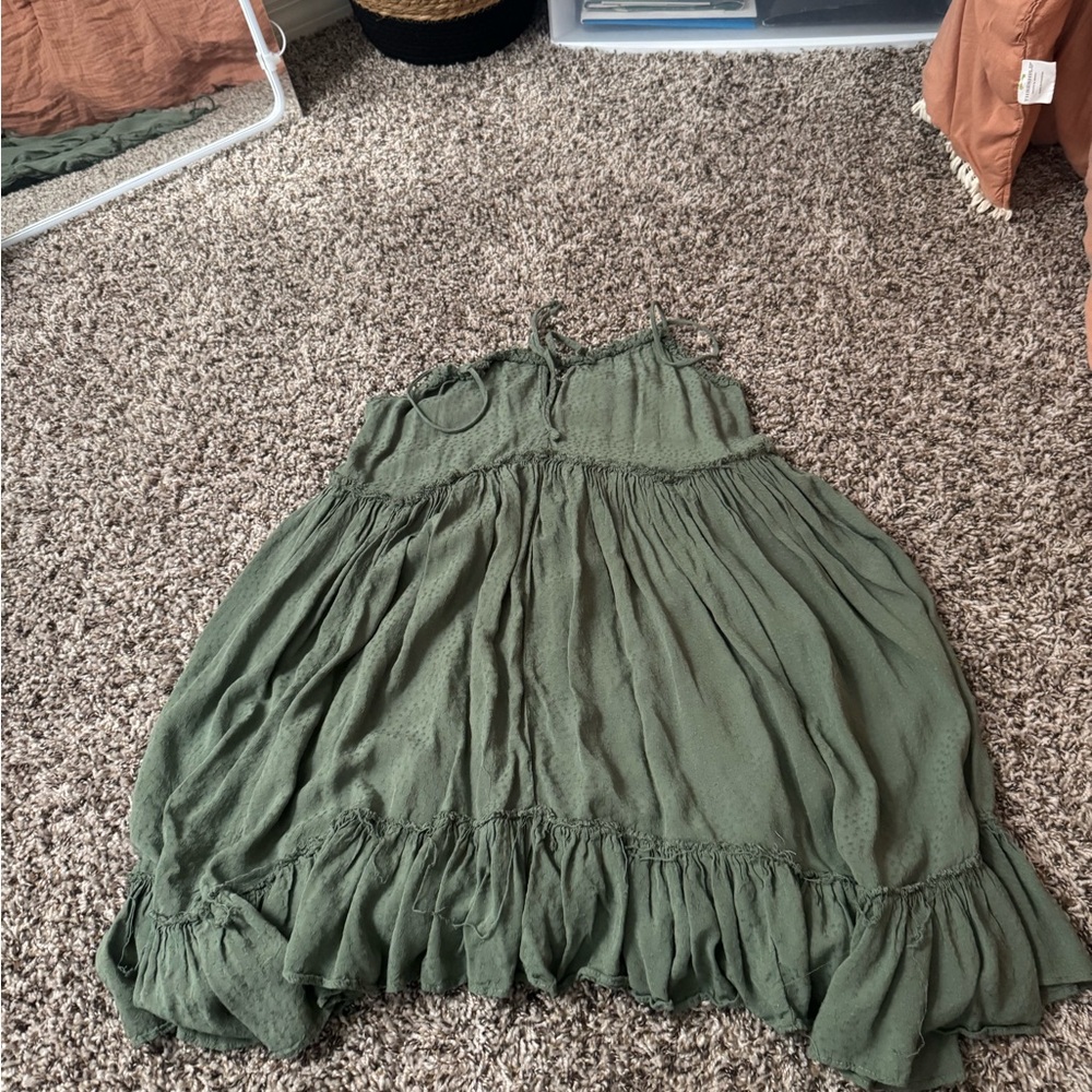 Lovestitch Olive Green Kids Dress